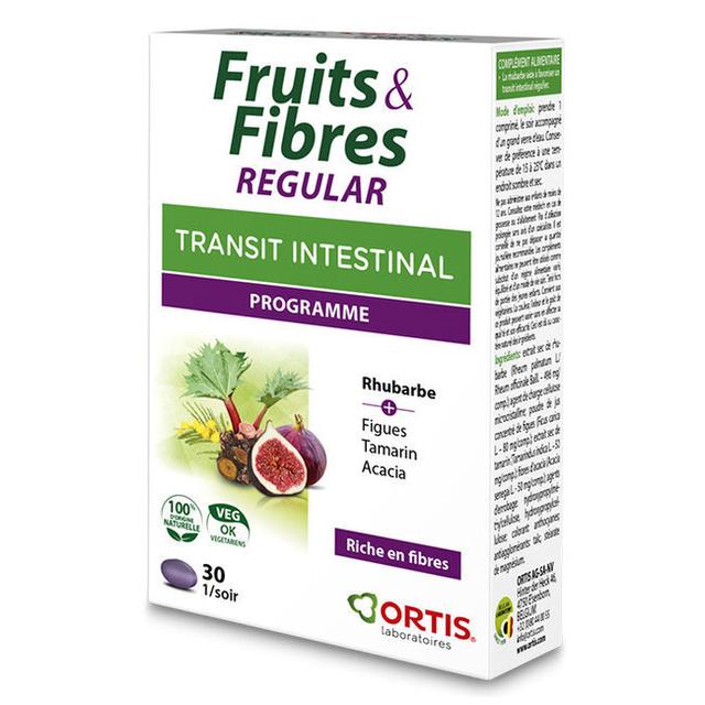 Fruits & Fibres Regular - Transit intestinal - 30 comprimés