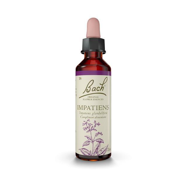 Fleur de Bach n°18 Impatiens - Flacon compte-goutte 20mL