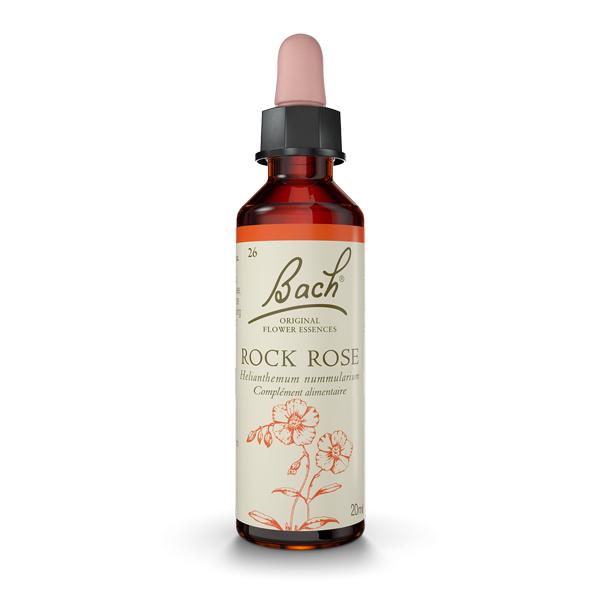 Fleur de Bach n°26 Rock Rose - Flacon compte-goutte 20mL