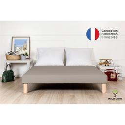 Sommier Tapissier Gris 70x190 Pieds Offerts - Bois Massif PEFC