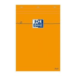 bloc-notes A5 quadrillé 5x5 80 feuilles 80g couverture orange