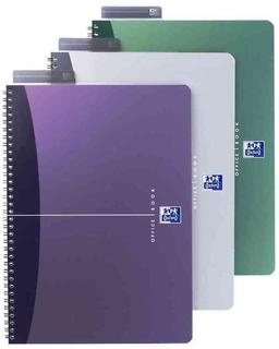 Cahier spirale polypro format A5 100pages 5x5 coloris aléatoire