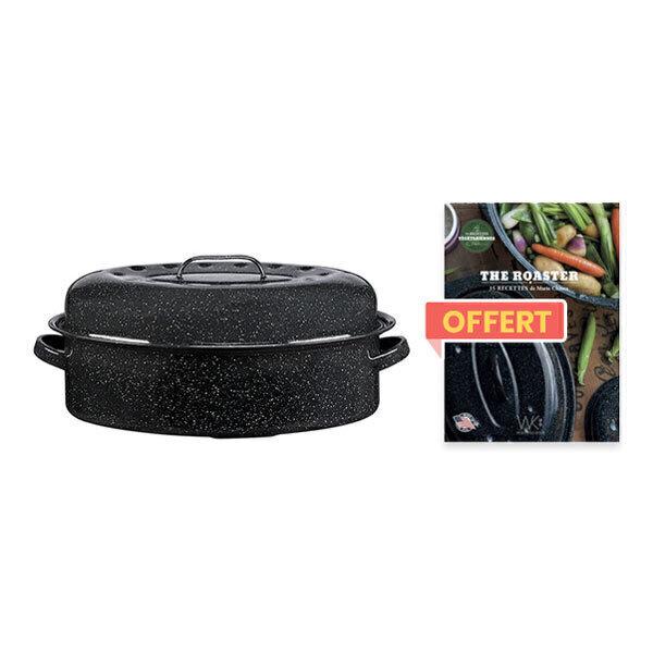 Cocotte ovale Roaster 46 x 31 x 19cm et livre offert