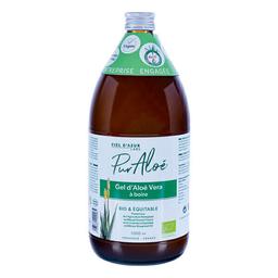 Lot de 2 x Gel d'Aloe Vera à Boire Bio Pasteurisé - 2 x 1L