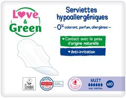 Pack 3x10 Serviettes nuit hypoallergéniques 0% ultra, avec aile