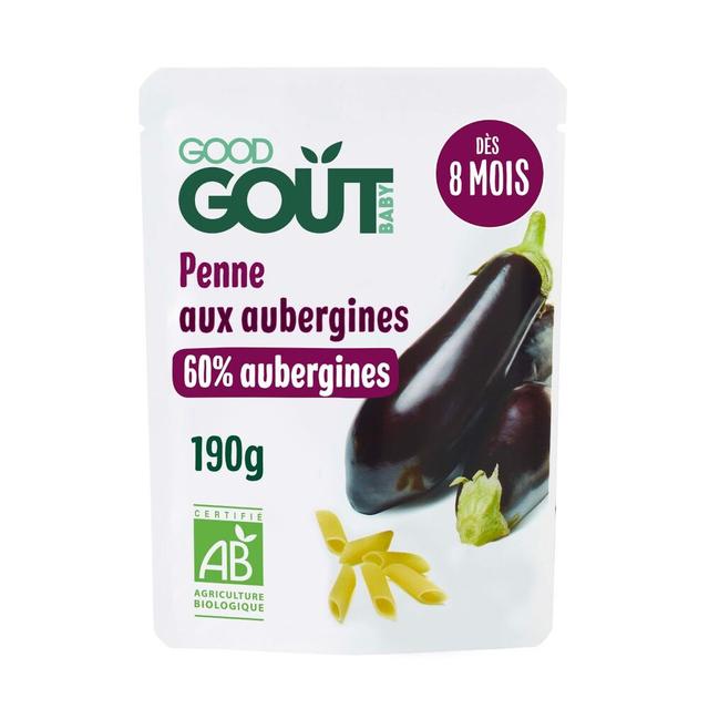 Lot de 2 x Petit Plat Penne aux Aubergines dès 8 mois - 2 x 190