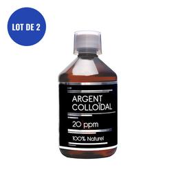 Lot de 2 x Argent colloïdal 20ppm - 2 x 500mL