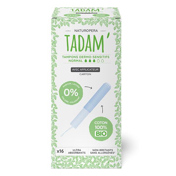 Pack 3x 16 Tampons Dermo-Sensitifs Bio avec Applicateur Normal