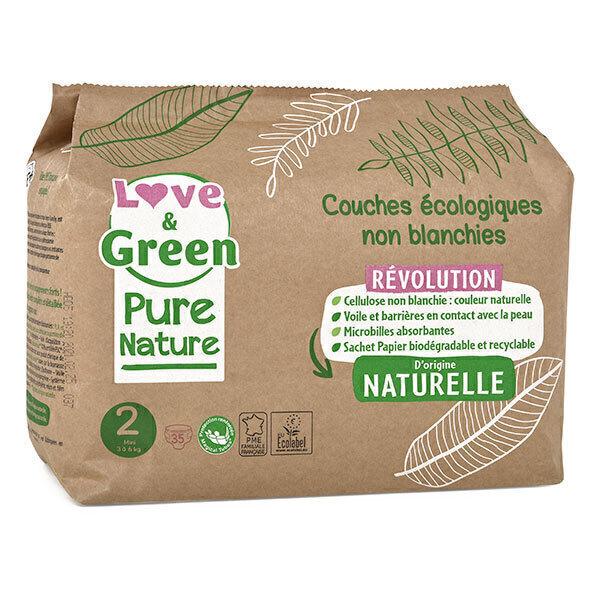 Pack 4x35 Couches Pure Nature - T2, 3-6 kg