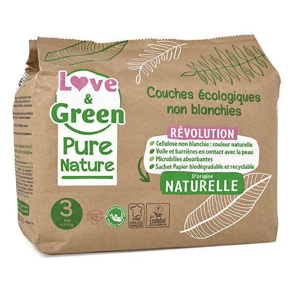 Pack 4x42 Couches Pure Nature - T3, 4-9 kg