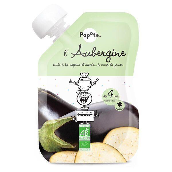 Lot de 3 Gourdes L'Aubergine Dès 4 mois 3x120g