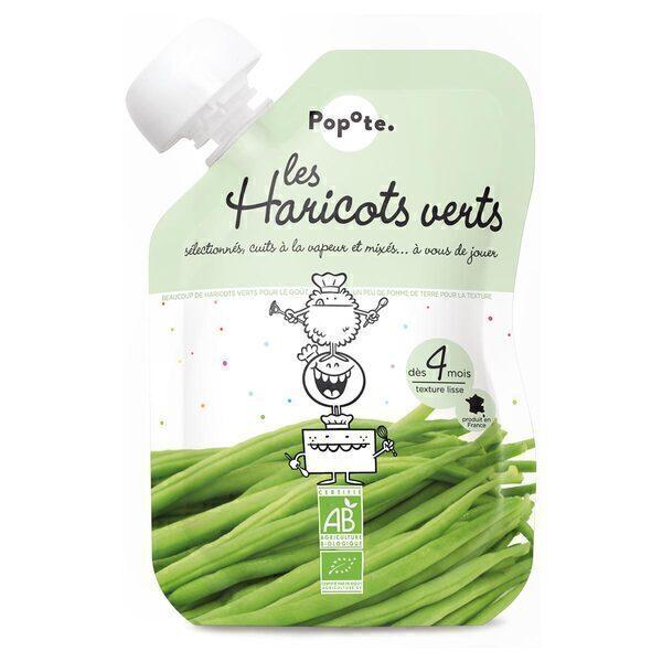 Lot de 3 Gourdes L'Haricot Vert Dès 4 mois 3x120g