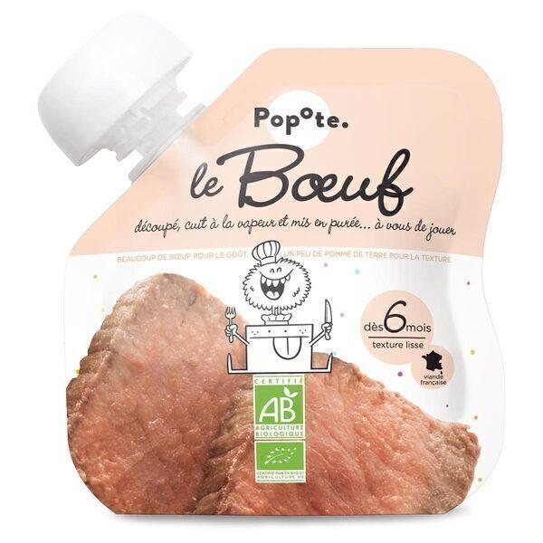 Lot de 3 Gourdes Le Bœuf Dès 6 mois 3x60g