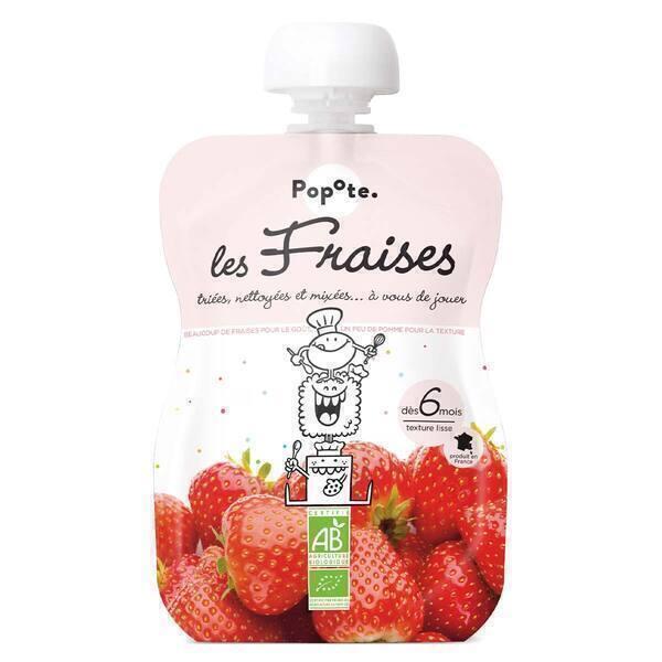 Lot de 3 Gourdes La Fraise Dès 6 mois 3x120g