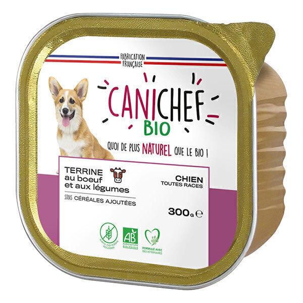 Lot de 6 Terrines sans céréales chien bœuf et légumes 300g