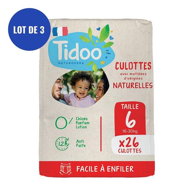 Lot de 3 Culottes d'apprentissage écologiques T6 (16-30kg)