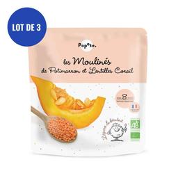 Pack de 3 Les Moulinés de Potimarron et Lentilles corail Dè