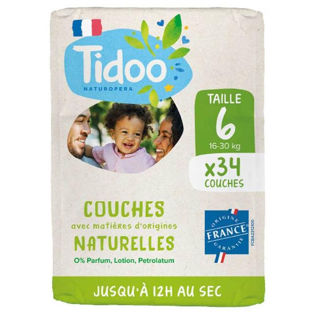 Lot de 3x34 couches écologiques françaises T6 (16-30kg)