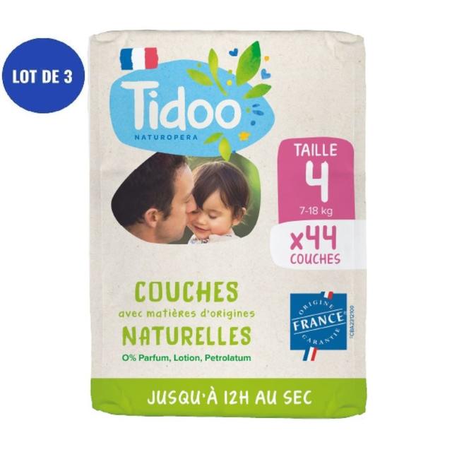 Lot de 3x44 couches écologiques françaises T4 (7-18kg)