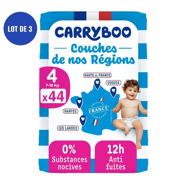 Lot de Carryboo de nos régions - Couche T4 (7-18kg), 3x44