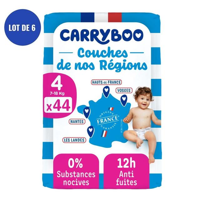 Lot de Carryboo de nos régions - Couche T4 (7-18kg), 6x44