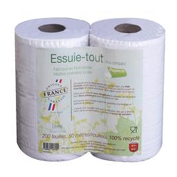 Essuie tout recyclé 2 rouleaux de 200 feuilles