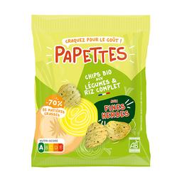 Chips BIO aux légumes & riz complet, aux fines herbes 70g