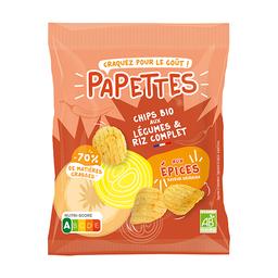 Chips BIO aux légumes & riz complet, aux épices 70g