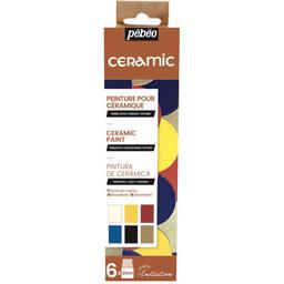 Set de 6 peintures pour céramique - 6 x 20 ml