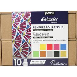 Coffret de coloration pour tissus clairs et foncés - 10 x 45 ml