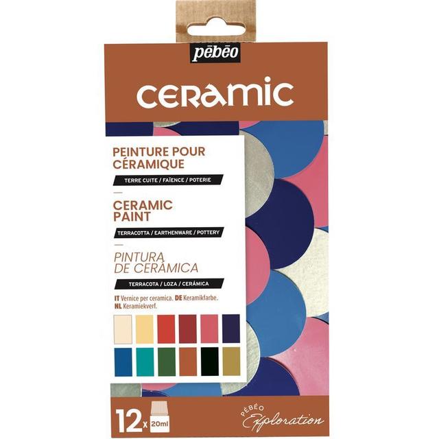 Set de 12 peintures pour céramique - 12 x 20 ml