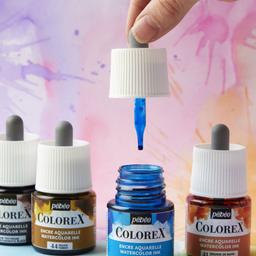 5 encres Colorex pour peinture aquarelle - 5 x 45 ml