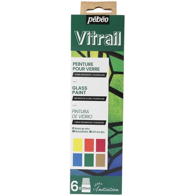 Coffret d'initiation Pébéo - Peinture Vitrail - 6 x 20 ml