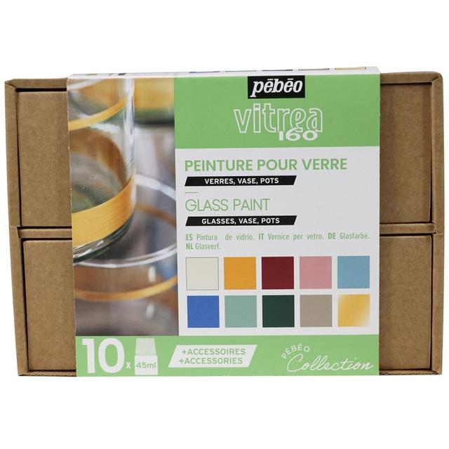 Coffret Collection Pébéo - Peinture sur verre Tons Pastel