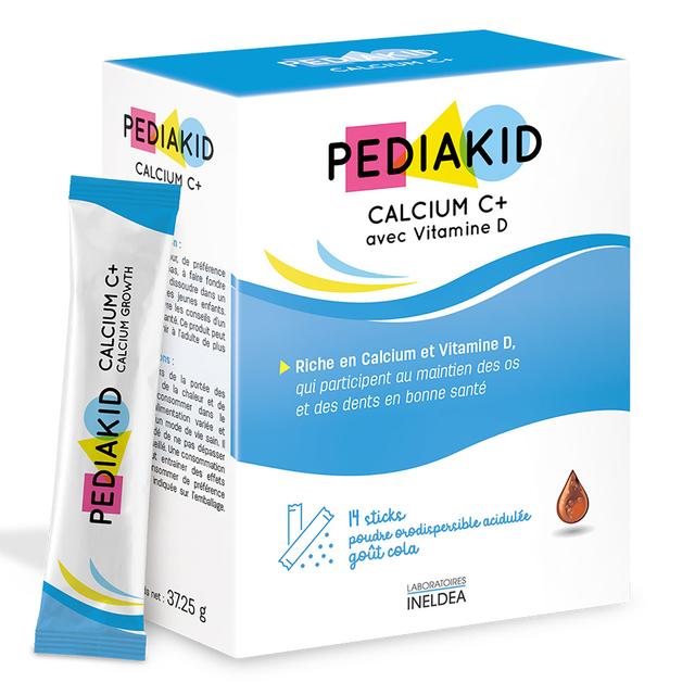 Calcium C+ et vitamine D - Os et dents - 14 sticks - Goût cola