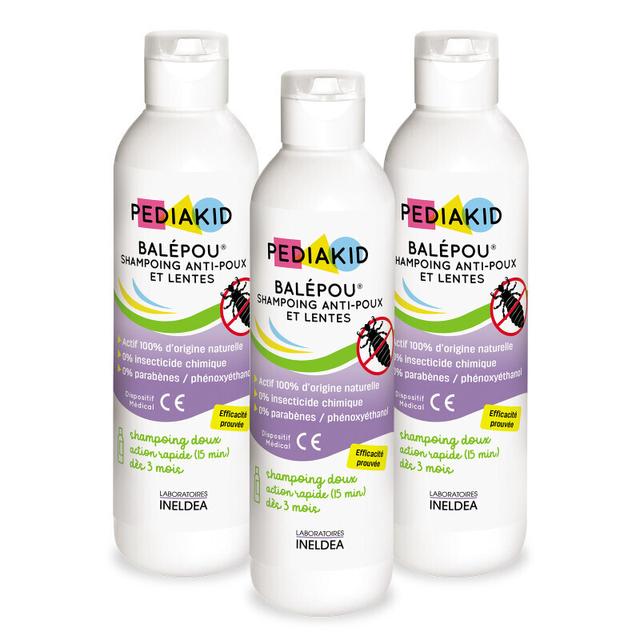 Shampoing Anti-Poux & Lentes - 3 x 200ml -Dispositif Médical