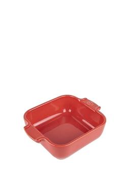 Appolia Plat four céramique individuel carré, rouge, 18 cm -