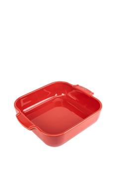 Appolia Plat four céramique carré rouge 28 cm - 11'