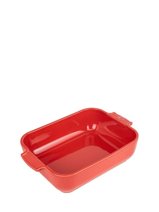 Appolia Plat four céramique rectangle rouge 25 cm - 10'