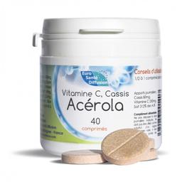 ACEROLA CASSIS 25% de Vit C - Phytofrance - 40 Gélules