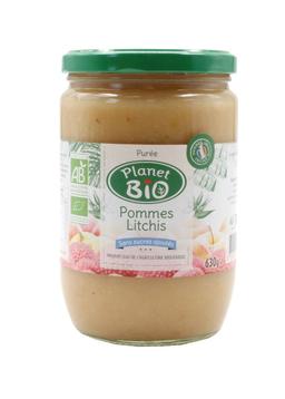 Purée pomme litchis 630g