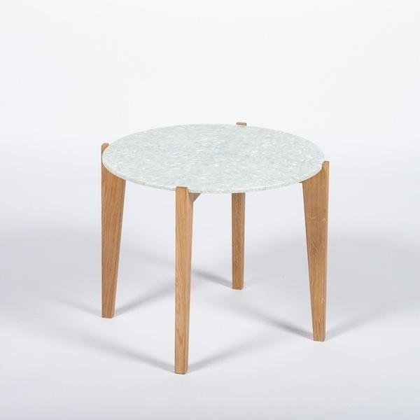 TABLE BASSE OKA - DÉCOR BERGAME/PIÈTEMENT PURE - DIAM 60CM