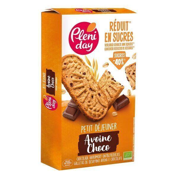 Biscuits petit-déjeuner avoine et choco réduits en sucre 160g