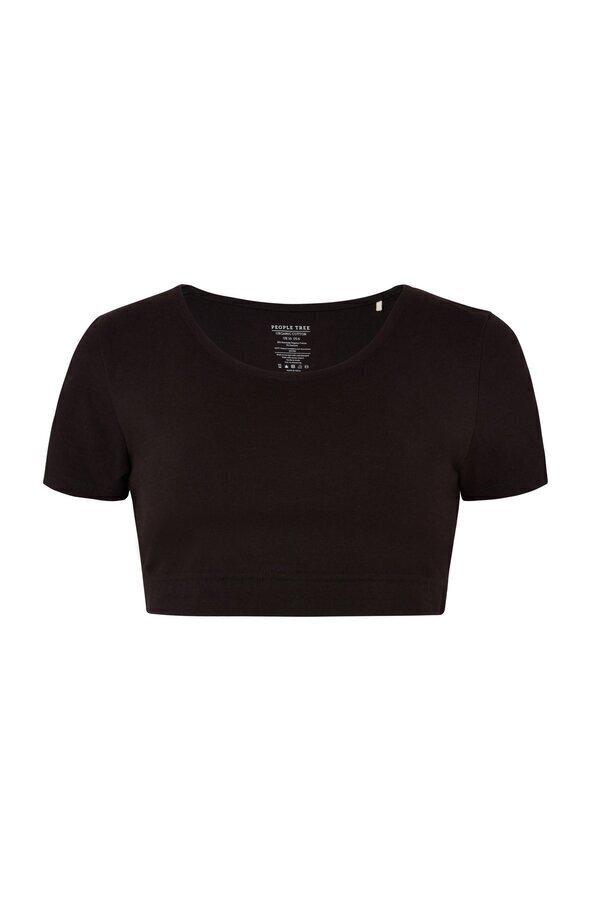 Haut de Yoga Scoop Crop top - Noir T38