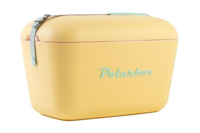 POLARBOX Glacière Retro avec bandouillière-Jaune-20L