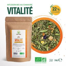 Infusion bio au CBD VITALITÉ (22% de Chanvre)