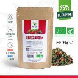 Infusion bio au CBD FRUITS ROUGES (22% de Chanvre)