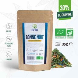 Infusion bio au CBD BONNE NUIT (22% de Chanvre)