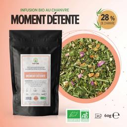 Infusion Création bio au CBD MOMENT DÉTENTE (28% de Chanvre)