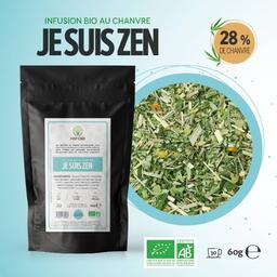 Infusion Création bio au CBD JE SUIS ZEN (28% de Chanvre)